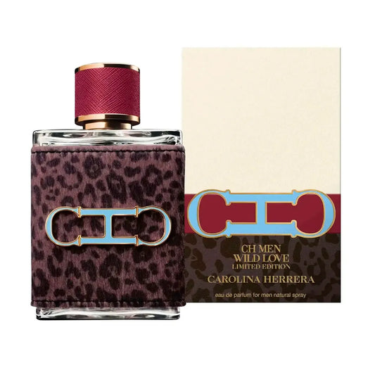 Perfume CH Men Wild Love Carolina Herrera Hombre 100ml fragancia de la familia cuero con notas de salvia pachuli y cuero
