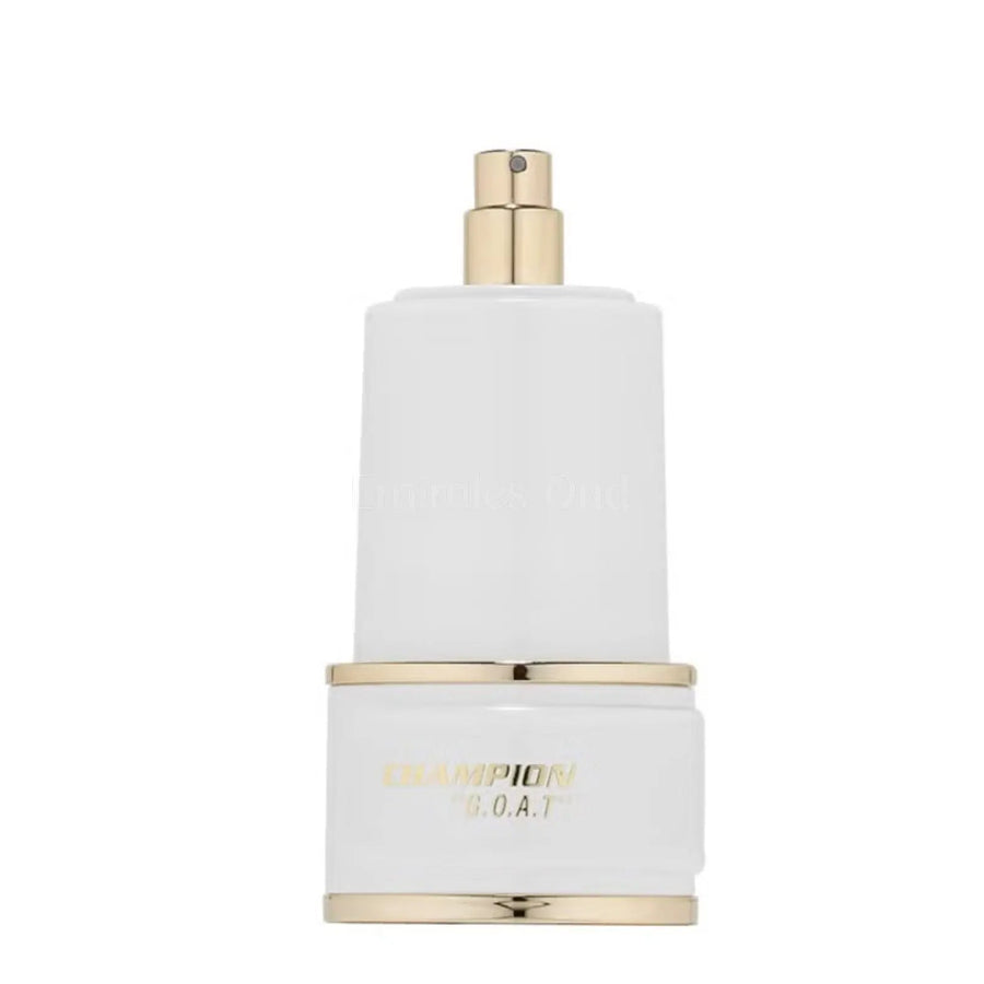 Detalle del frasco Champion Goat Fragrance World Eau De Parfum 100ml
