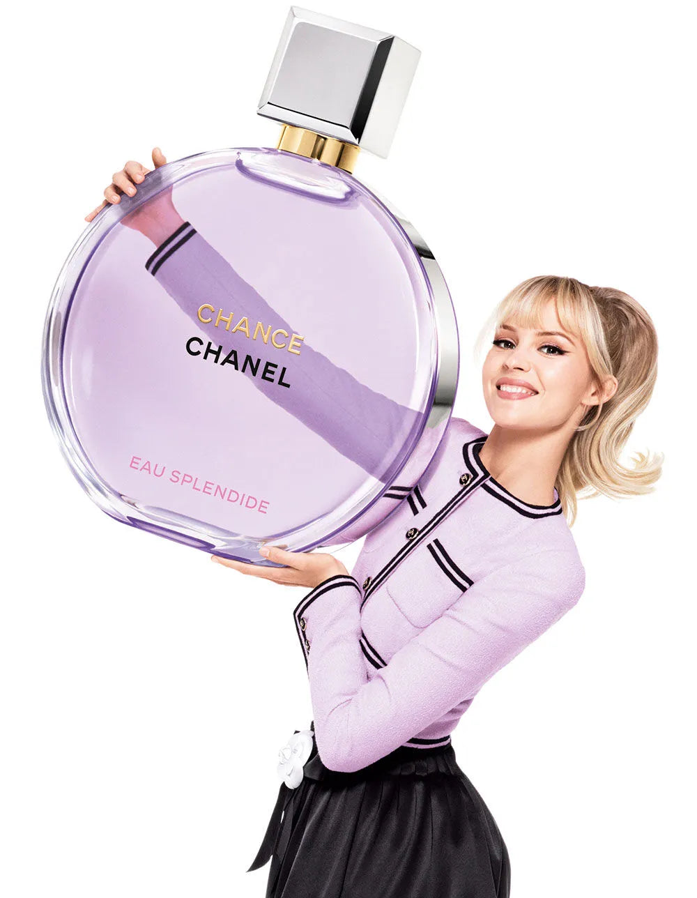 Perfume femenino Chance Eau Splendide de Chanel 100ml Eau De Parfum con notas de frutas rojas frambuesa rosa violeta y melocoton