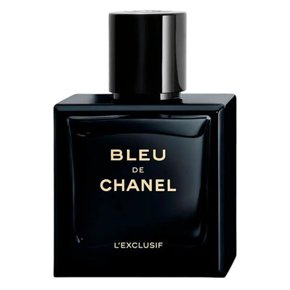 Frasco Chanel Bleu L'Exclusif Eau de Parfum diseño elegante azul oscuro