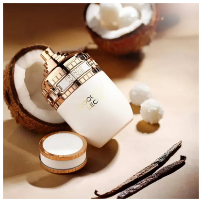 Vista lateral del perfume Coconut Leche French Avenue Eau De Parfum Mujer 100ml
