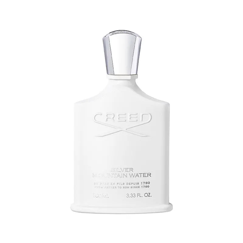Vista lateral del perfume Creed Silver Mountain Water Eau De Parfum Unisex 100ml