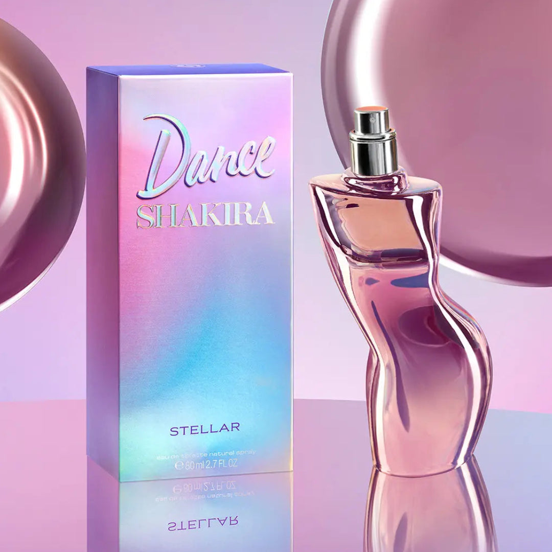 Notas olfativas de Dance Stellar Shakira EDY piña bergamota jazmín fresia tonka