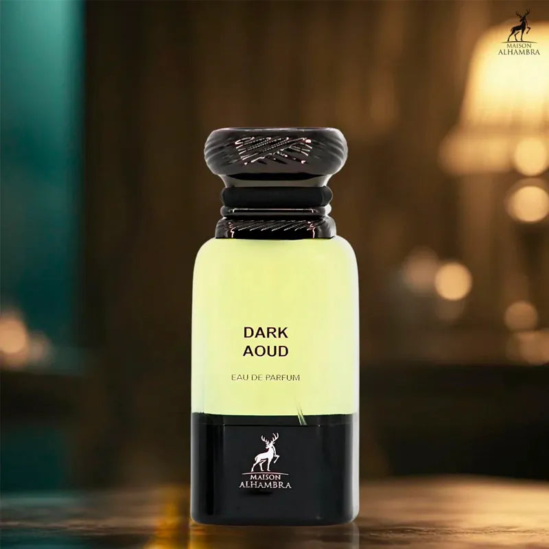 Frasco Maison Alhambra Dark Oud 80 ml diseño elegante oriental