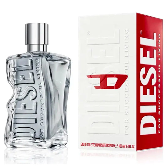 Perfume Diesel For Successful Living en botella negra con detalles plateados para hombre fragancia EDT de 100ml