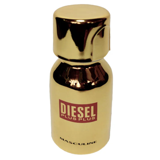 perfume original diesel dorado plus plus masculine gold para hombre frasco de 75ml eau de toilette con aroma cálido y moderno