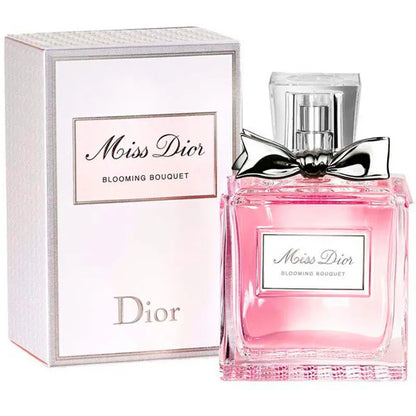 Frasco de Dior Miss Dior Blooming Bouquet EDT 100 ml, perfume floral fresco para mujer