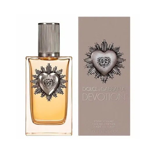 Botella negra de Devotion Hombre Dolce&Gabbana EDP 100ml con diseño sofisticado y detalles dorados