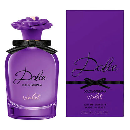 Perfume elegante Dolce Violet en presentación 75ml Eau de Toilette con aroma sofisticado y fresco