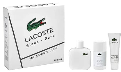 eau de lacoste blanc pure estuche set