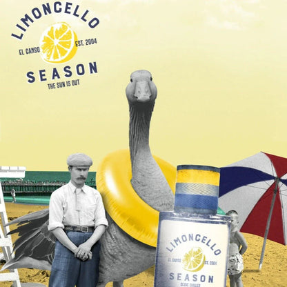 Detalle del frasco del perfume El Ganso Limoncello Season resaltando su tono luminoso y moderno