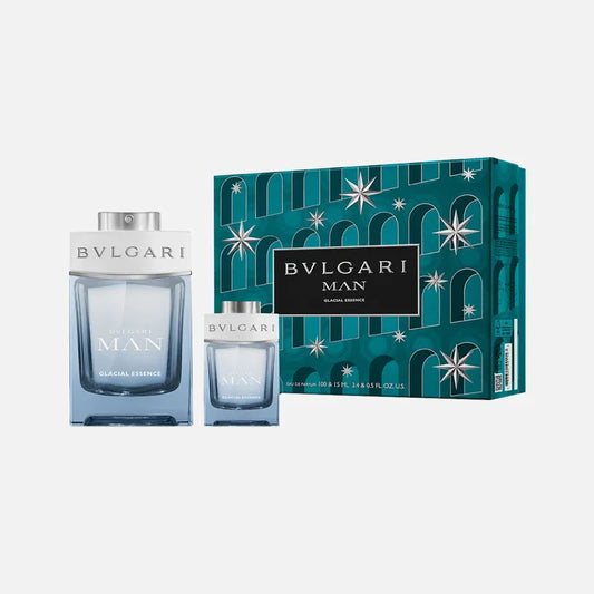 Estuche Bvlgari Glacial Essence Set para hombre EDP 100ml con refrescante fragancia acuática amaderada
