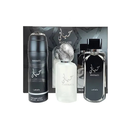 Estuche Hayaati de Lattafa Set para hombre Eau de Parfum 100ml con intensa fragancia oriental especiada
