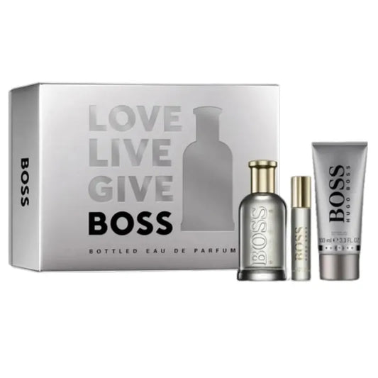 Estuche Hugo Boss Bottled Eau de Parfum 100ml Set para hombre con icónica fragancia amaderada especiada
