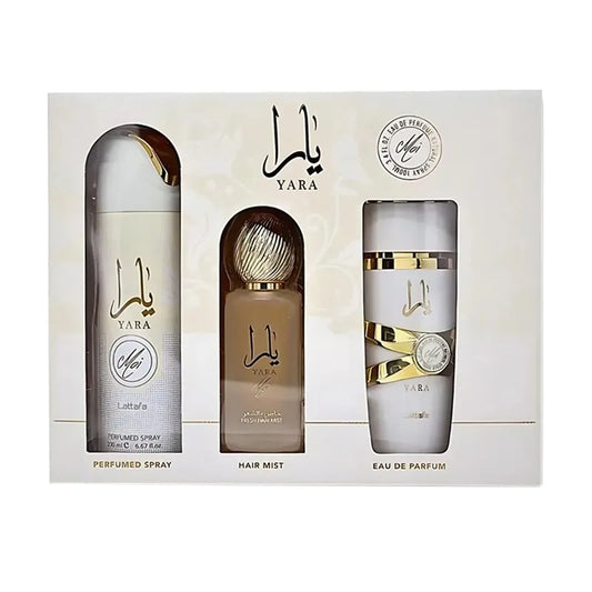 Estuche Lattafa Yara Moi Set para mujer Eau de Parfum 100ml con intensa fragancia floral lechosa
