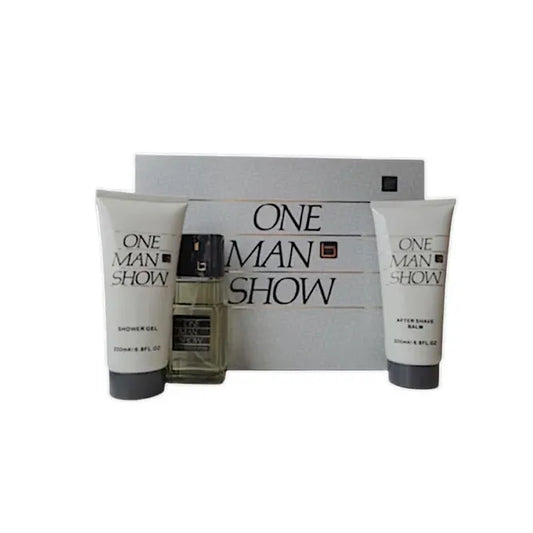 Estuche negro clásico de Jacques Bogart con perfume One Man Show EDT 100ml y accesorios
