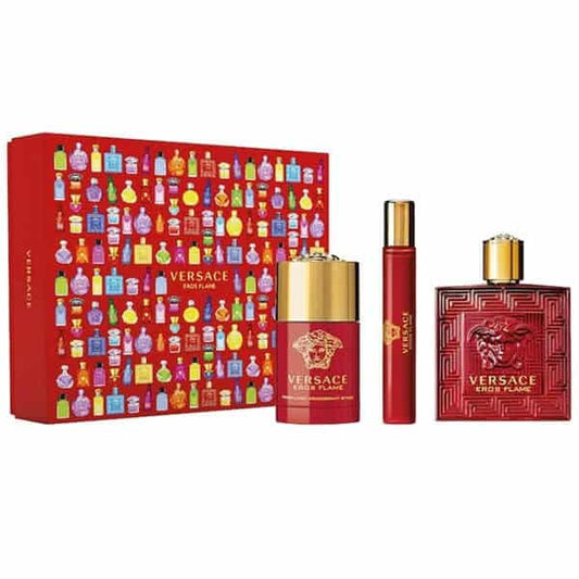 Estuche Eros Flame De Versace Set Hombre Eau De Parfum 100ml