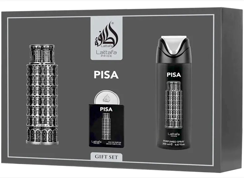 Estuche Pisa Lattafa Pride set 100ml para hombre perfume original