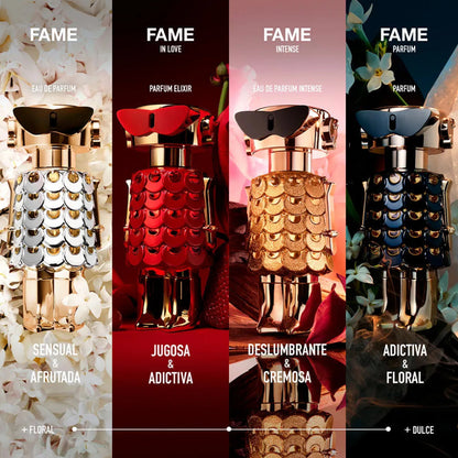 Presentación original del perfume Fame In Love Rabanne 80ml