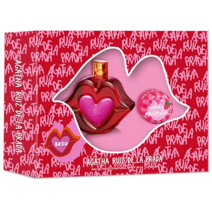 Fragancia Beso Agatha Ruiz de la Prada Set mujer 100 ml Eau de Toilette con esencia de fresa peonía y vainilla perfecta para quienes buscan un aroma coqueto y femenino

