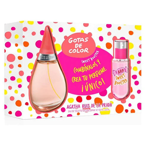 Fragancia Gotas de Color Agatha Ruiz de la Prada Set mujer 100 ml Eau de Toilette con esencia de mango flor de cerezo y vainilla perfecta para quienes buscan un aroma alegre y femenino

