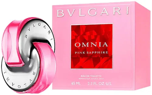 Fragancia femenina Bvlgari Omnia Pink Sapphire EDT 65ml con notas de frambuesa y flores
