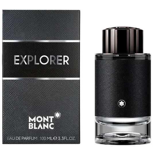 Fragancia masculina Mont Blanc Explorer con notas de bergamota pachulí y akigalawood