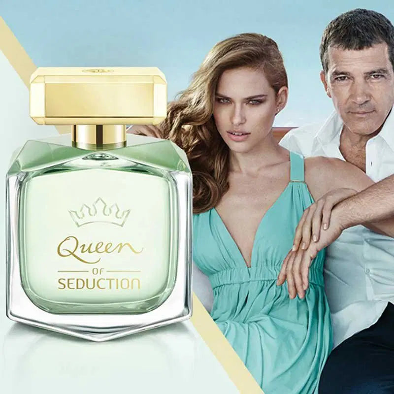 Fragancia femenina Antonio Banderas Queen Of Seduction con notas de vainilla sándalo y pachulí
