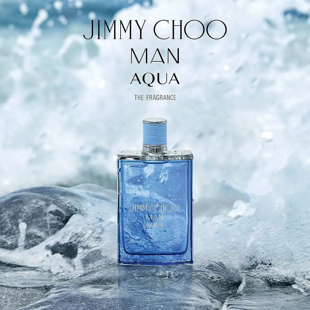 fragancia jimmy choo man aqua eau de parfum 100ml para hombre con mezcla de pomelo cardamomo notas marinas y fondo amaderado