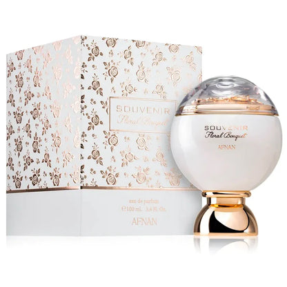 imagen de fragancia femenina souvenir floral bouquet afnan eau de parfum elegante y sofisticada