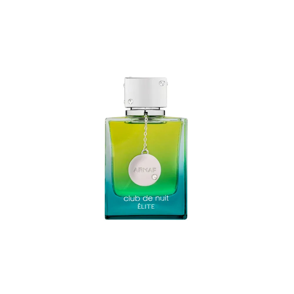 Detalle del frasco de Club de Nuit Elite de Armaf, perfume masculino cítrico aromático