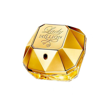 Frasco de Paco Rabanne Lady Million EDP 80 ml, perfume floral dulce para mujer