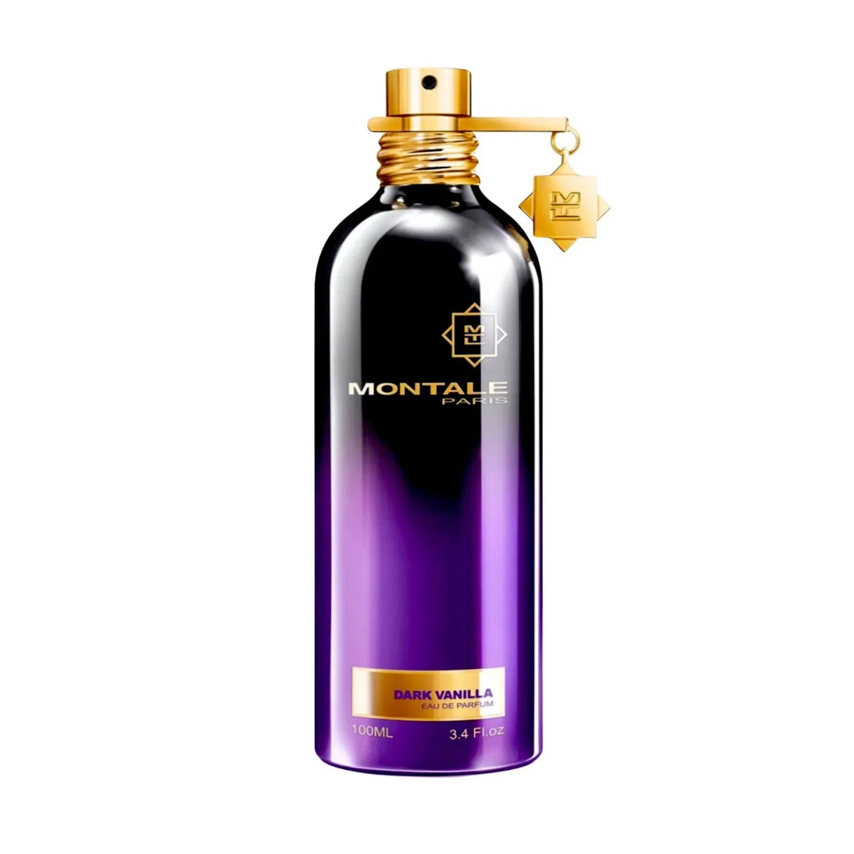 Frasco de aluminio dorado del perfume de nicho Montale Dark Vanilla de 100ml