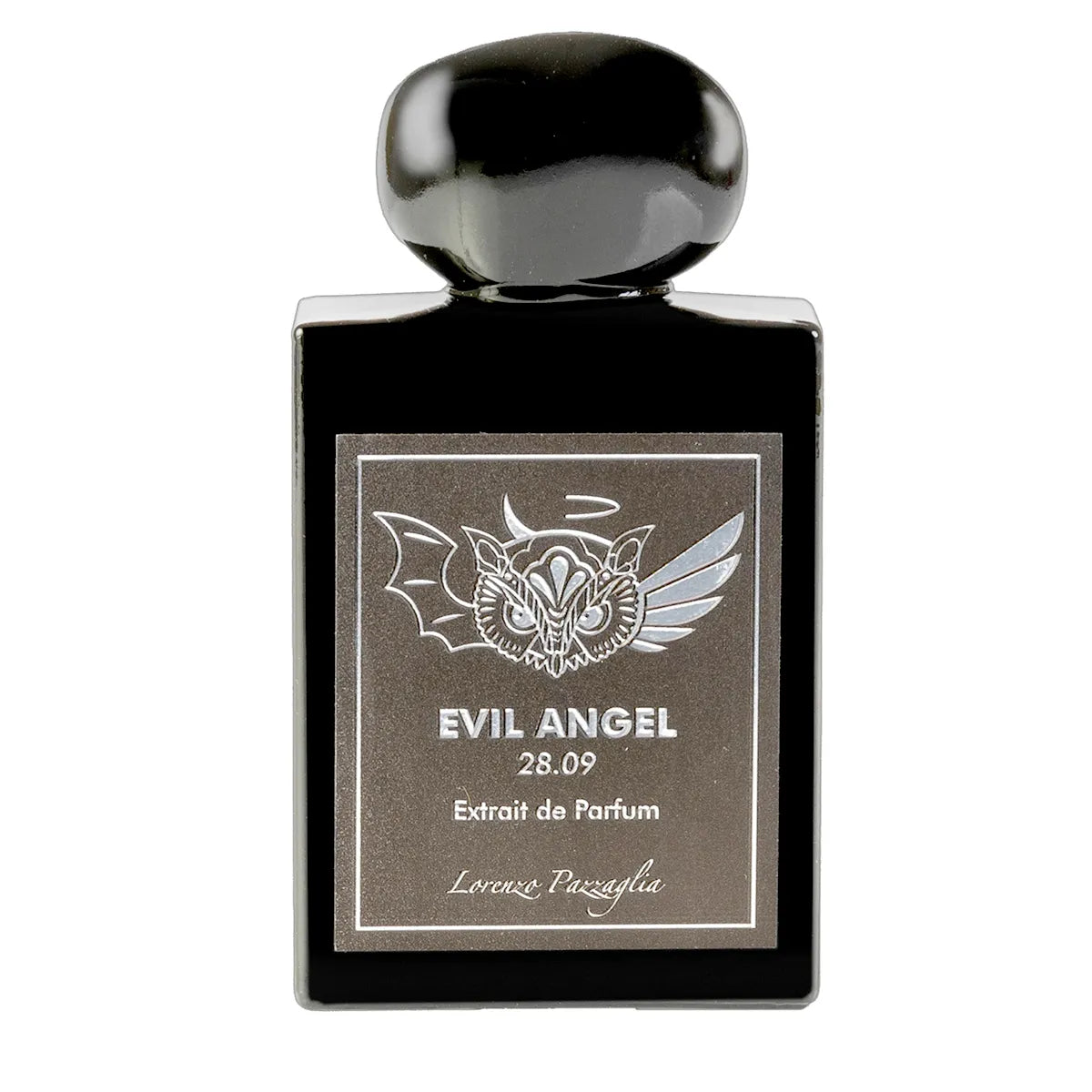 Frasco de autor del perfume nicho unisex Lorenzo Pazzaglia Evil Angel 28.09 Extrait De Parfum
