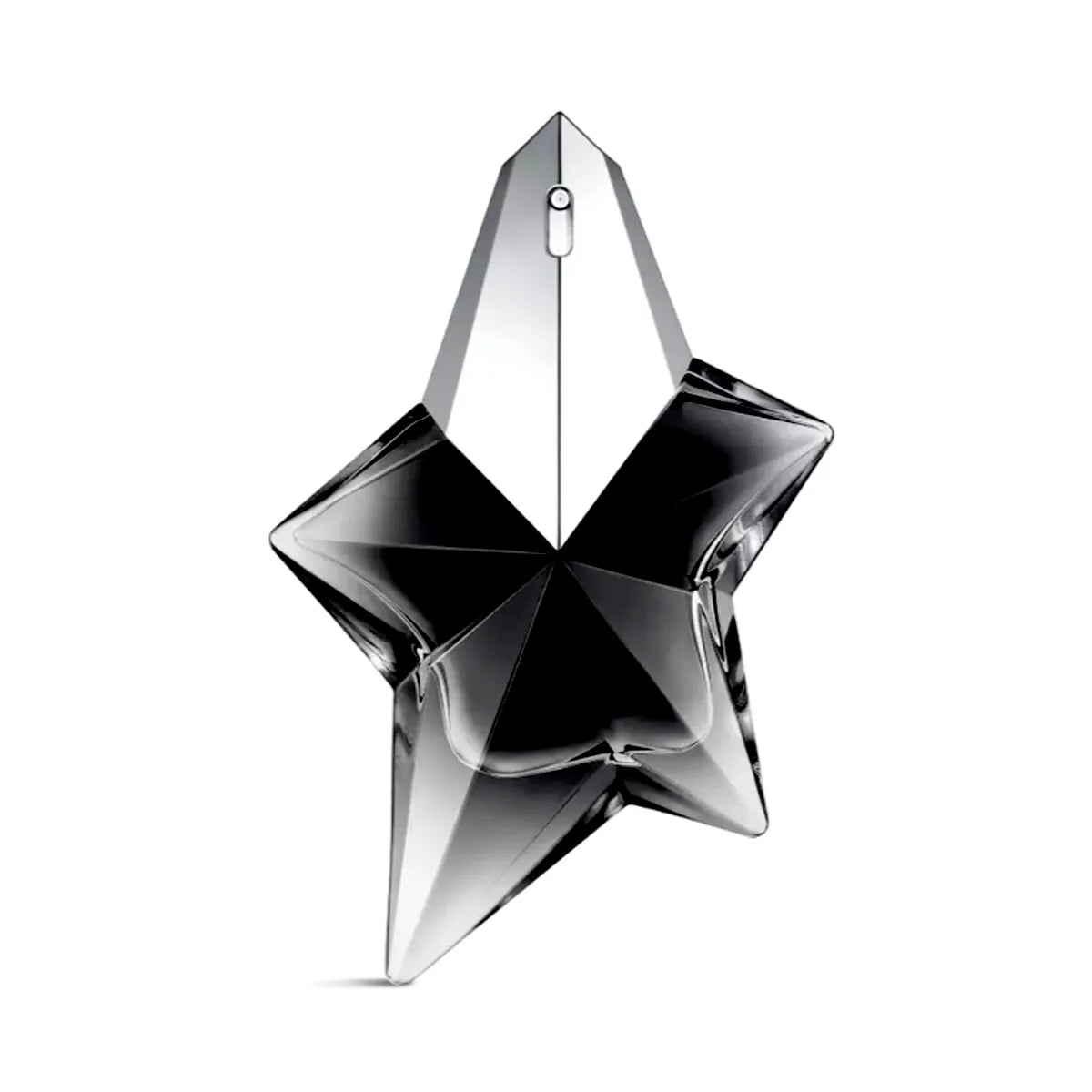 Frasco recargable en forma de estrella de cristal negro del perfume Mugler Angel Fantasm