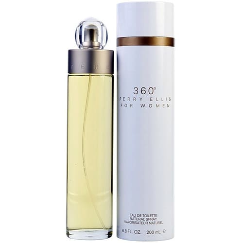 Frasco cilíndrico alargado transparente del perfume para mujer Perry Ellis 360 200ml