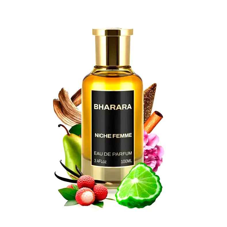 Caja original del perfume Bharara Niche Femme presentación premium