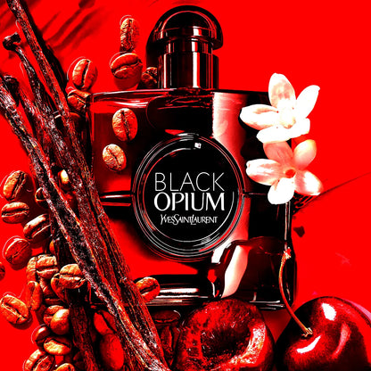 Frasco del perfume YSL Black Opium Over Red Eau de Parfum
