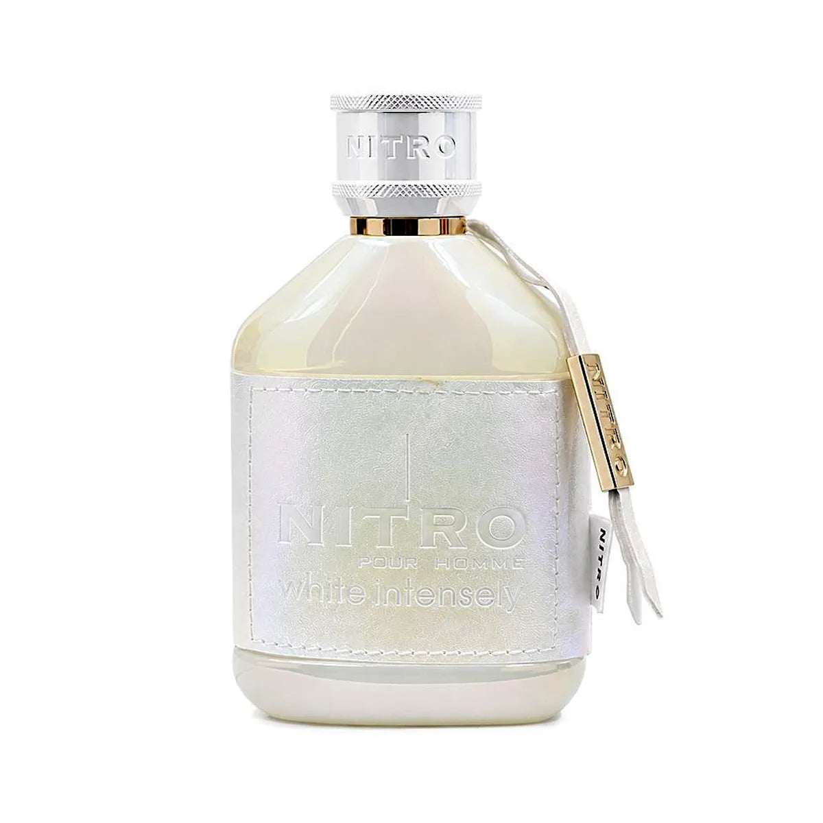 frasco Dumont Nitro White Intensely con diseño elegante y aroma especiado, dulce y amaderado