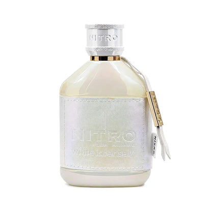 frasco Dumont Nitro White Intensely con diseño elegante y aroma especiado, dulce y amaderado