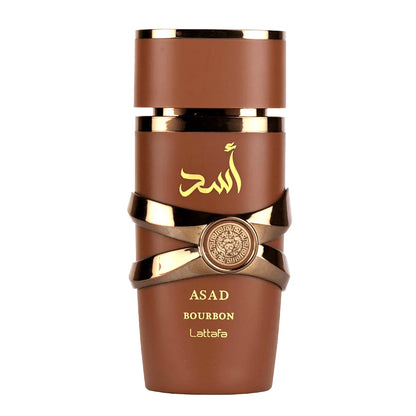 Frasco del perfume Lattafa Asad Bourbon Eau de Parfum