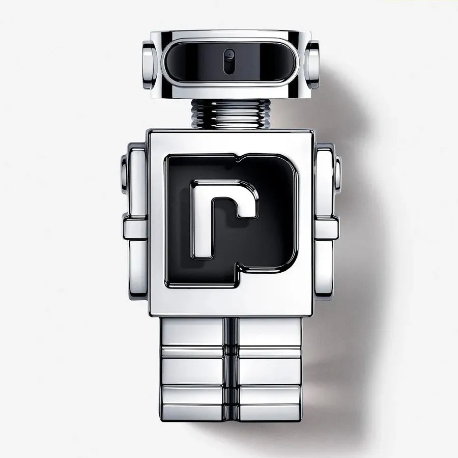 Frasco icónico en forma de robot del perfume Phantom Paco Rabanne