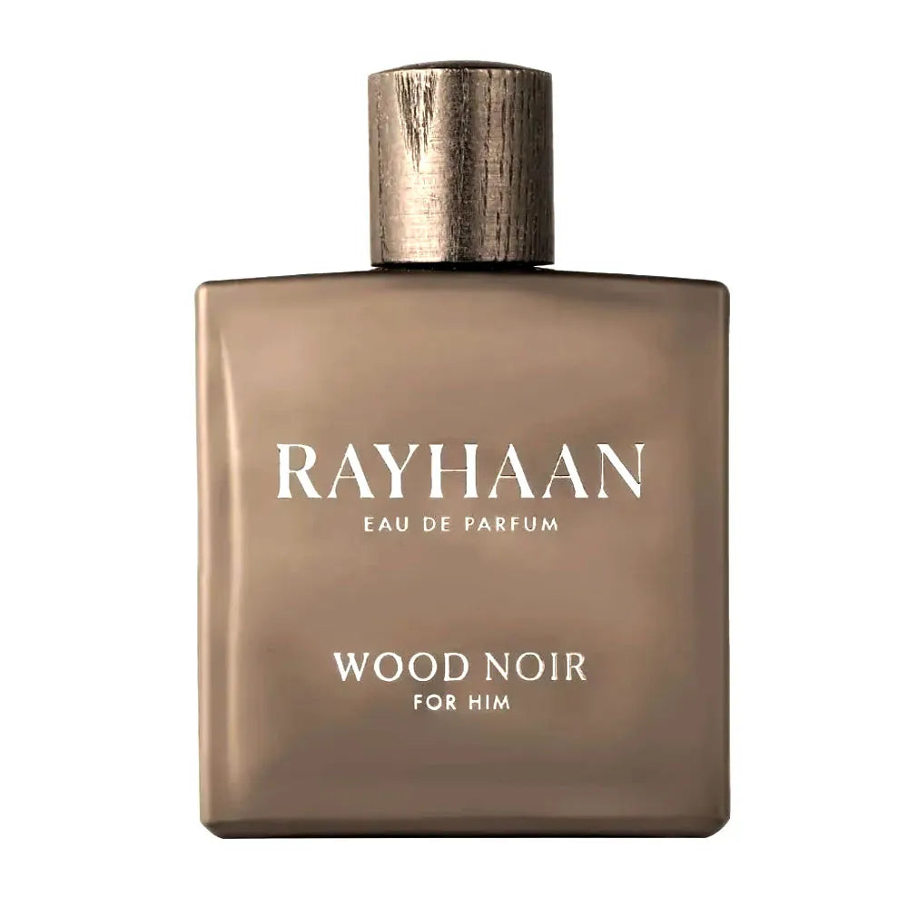 Caja original del perfume Rayhaan Wood Noir 100ml EDP
