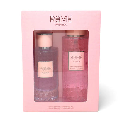 frasco set Rome Paradox Mast Perfume con diseño elegante y fragancia floral femenina