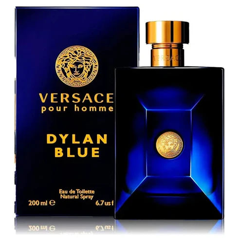 Frasco del perfume Versace Dylan Blue Pour Homme Eau de Toilette