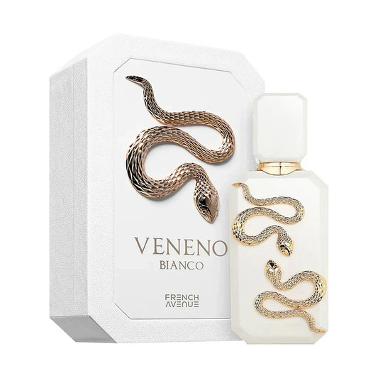 French Avenue Veneno Bianco EDP 100ml unisex, fragancia floral cremosa con una presentación elegante y sofisticada.
