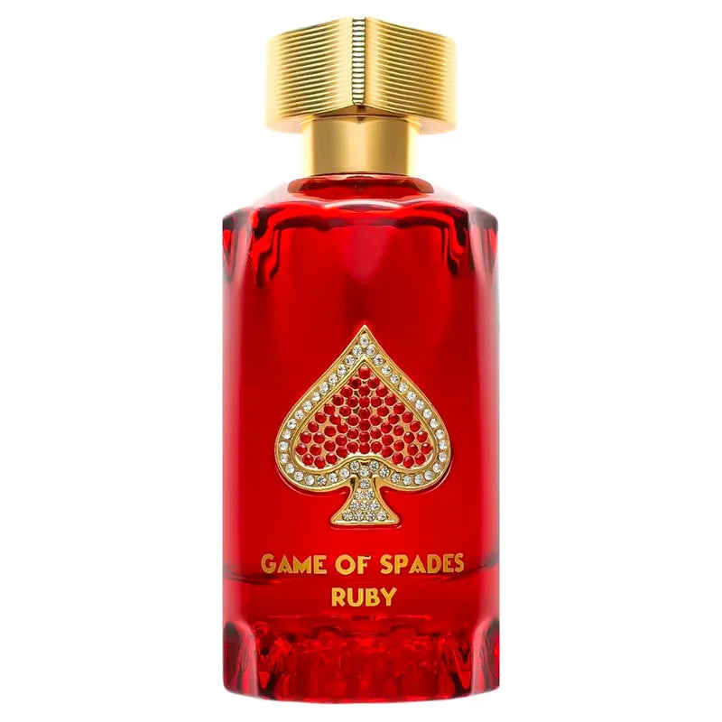 Frasco Game of Spades Ruby Jo Milano diseño rojo elegante