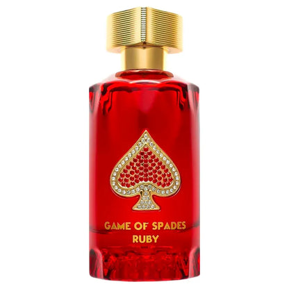 Frasco Game of Spades Ruby Jo Milano diseño rojo elegante