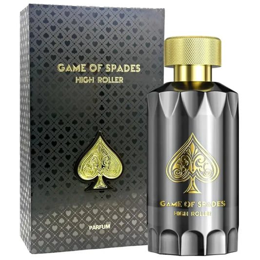 Perfume Game of Spades High Roller de Jo Milano frasco de 100ml con diseño elegante y aroma sofisticado para hombre