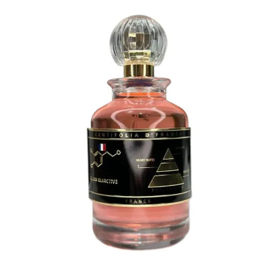 Elegante botella de Centifolia DFrance Gevill France Elixir 120ml con detalles dorados y rosas talladas